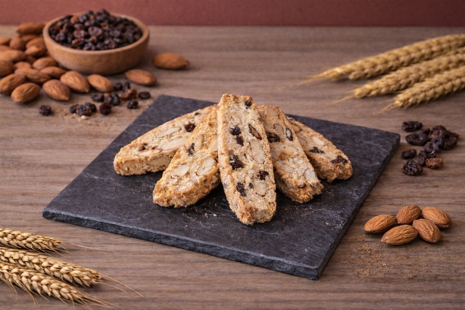 Crunchy almond raisin in 150g / 250g / 500g bags