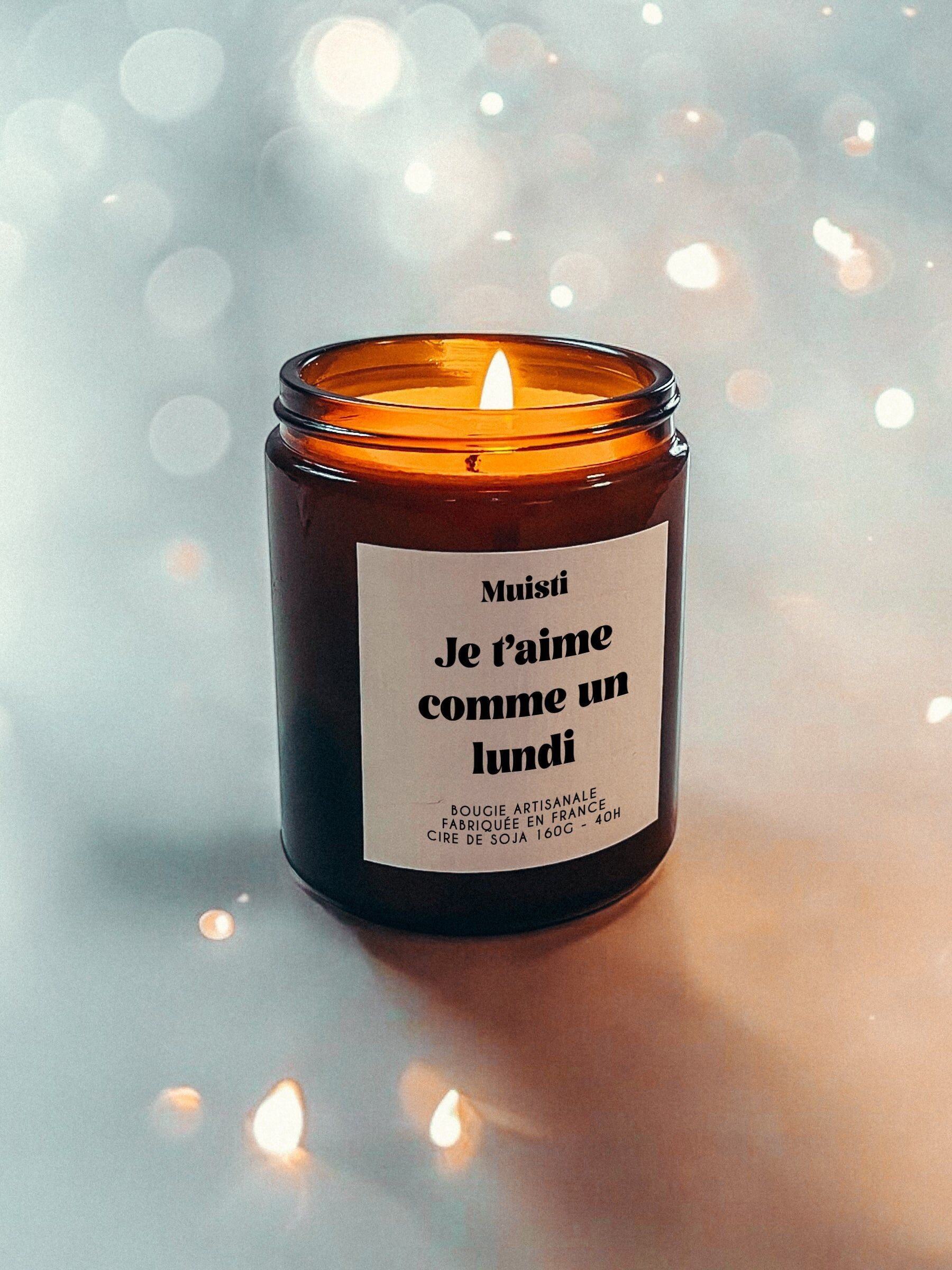 Bougie Parfumée - Je t'aime comme un lundi