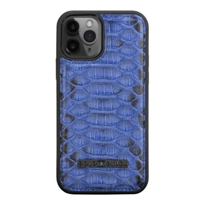 iPhone 12/12 Pro leather sleeve python blue