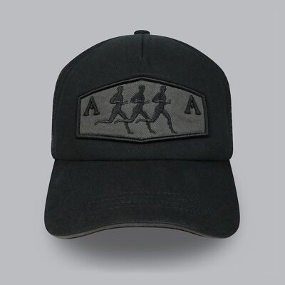 Running Man Trucker Cap (Black)