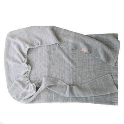 Tuck-Inn® manta de bebé Ombre Warm Grey - blanco