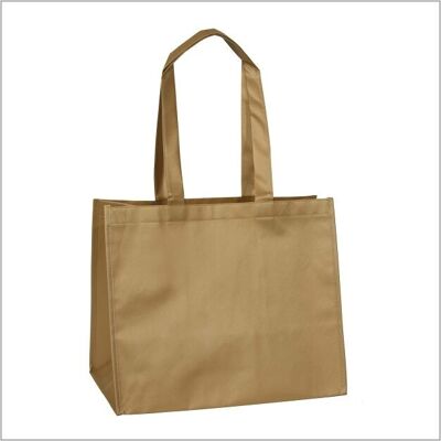 Luxury Non-woven bag – gold-brown – 38x24x32