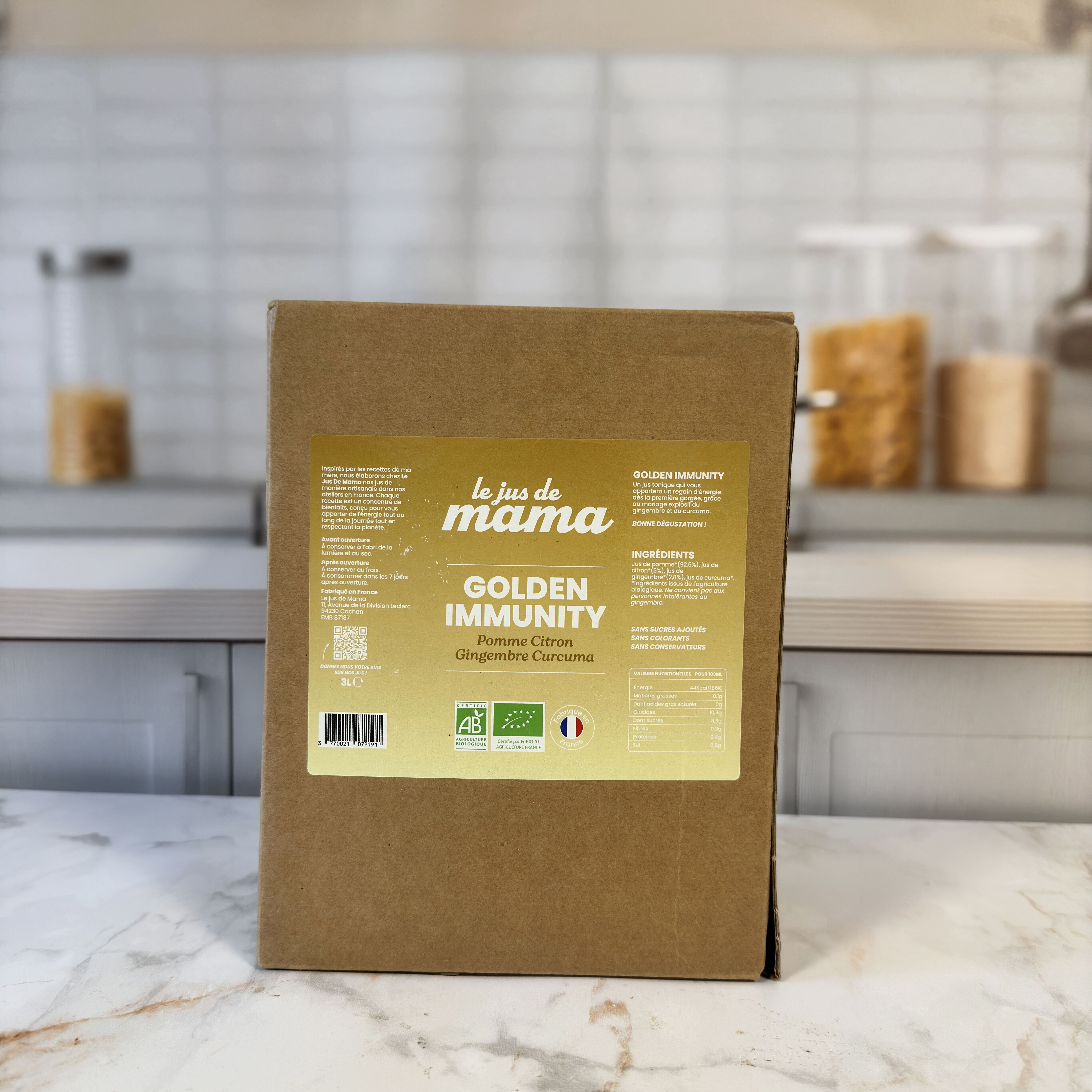 Bio-Ingwer- und Kurkumasaft - Golden Immunity BIB 3L