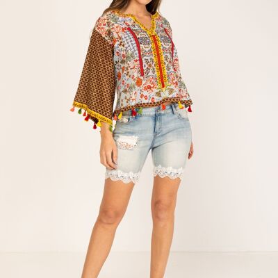 BLOUSE IMPRIMÉE IC9081B