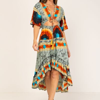 IC9336V TYE DYE DRESS