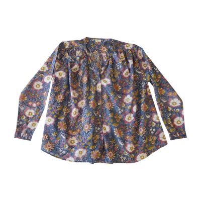 Blusa de mujer en algodón estampado "Mel"