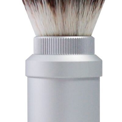 Travel shaving brush aluminum silver (Article No .: 50654)