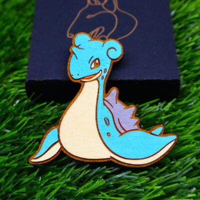 Imán de Pokémon Lapras, regalo de madera personalizado para frikis, nerds, gamers, decoración de inauguración de la casa