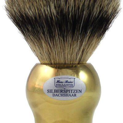 Shaving brush, plastic, gold-colored (Article No .: 53071)