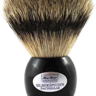 Shaving brush, real horn, dark (Article No .: 53081)