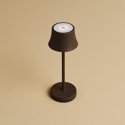 Lampe de table rechargeable De Pijp Mocha Brown – Chargement sans fil, lampe à intensité variable et 3 couleurs de lumière