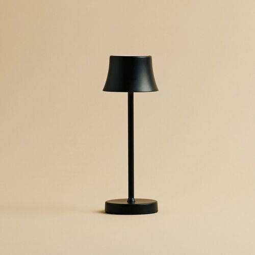 De Pijp Midnight Black Rechargeable Table Lamp – Wireless Charging, Dimmable Lamp & 3 Light Colors