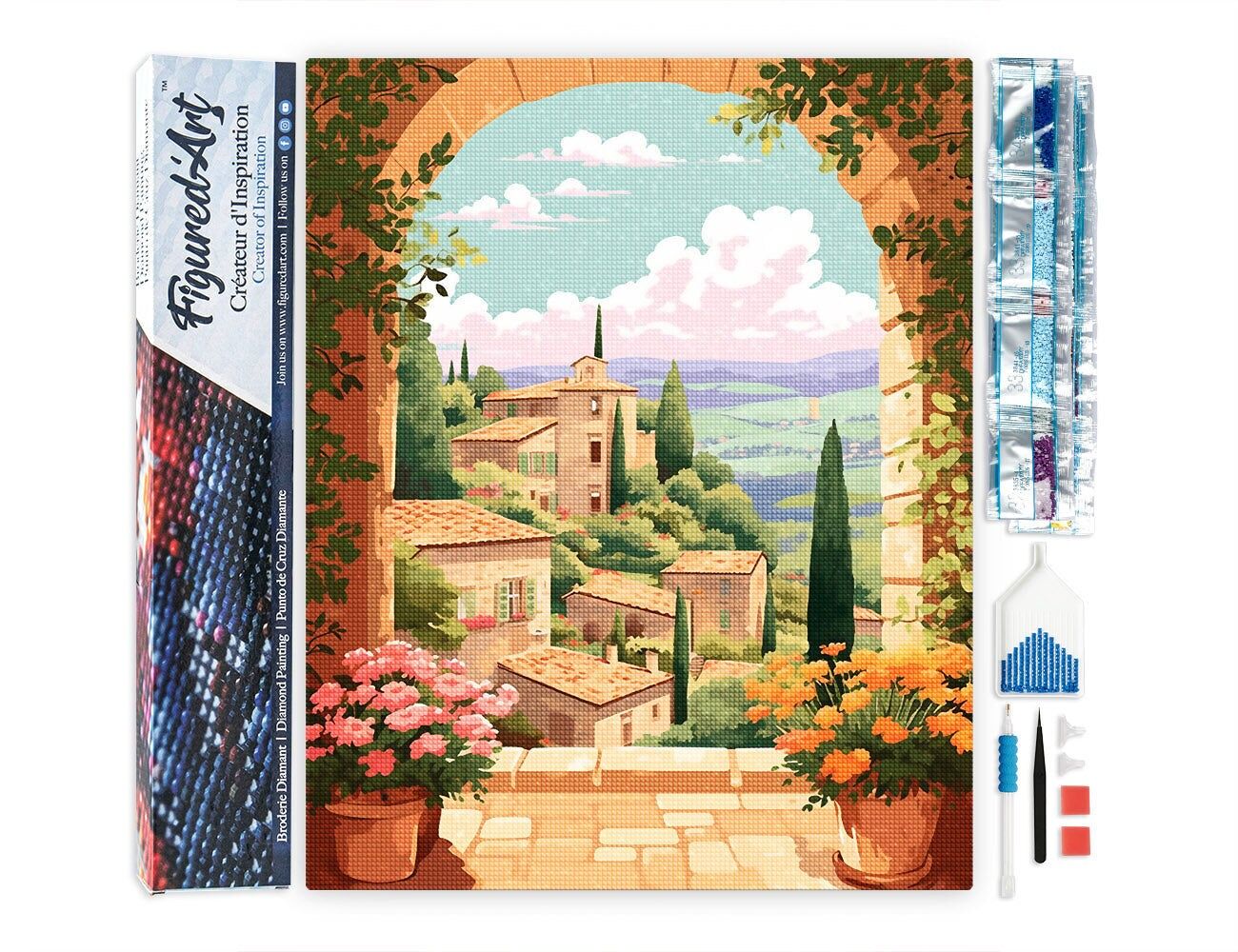 Ricamo a diamante - Toscana in fiore