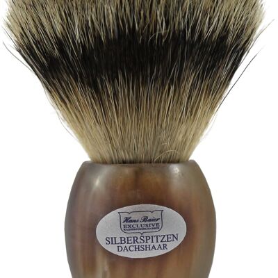 Shaving brush, real horn, light (Article No .: 53362)