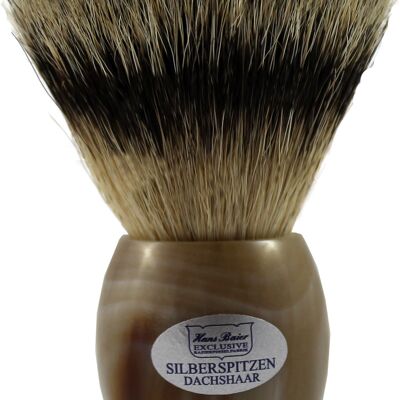 Shaving brush, real horn, light (Article No .: 53363)