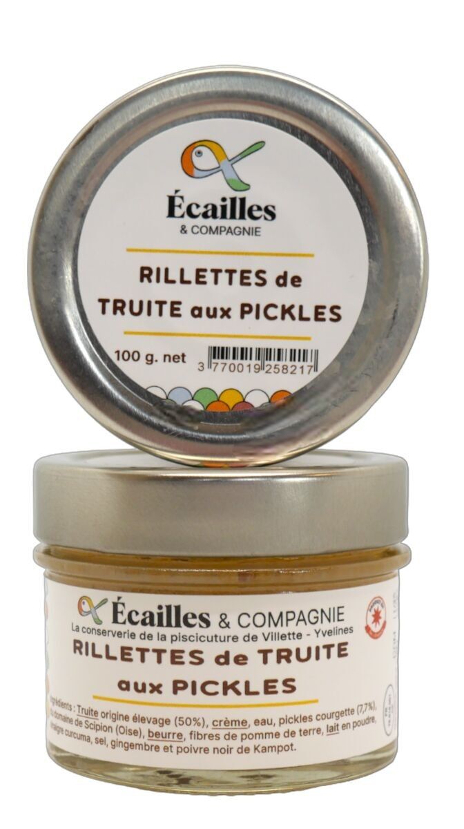 Rillettes di trota con sottaceti di zucchine (100g)