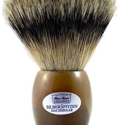 Shaving brush, real horn, light (Article No .: 53492)