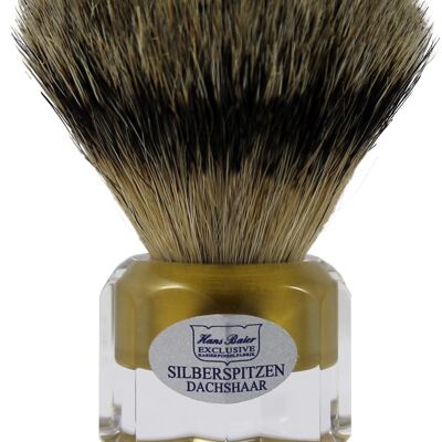 Shaving brush acrylic clear / gold (Article No .: 53501)