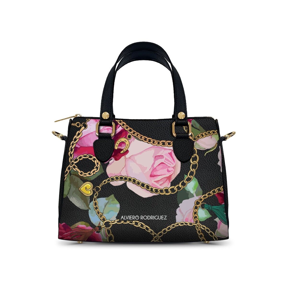 Baúl de rosas encadenado con hiedra