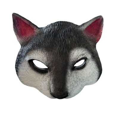 Máscara de lobo gris