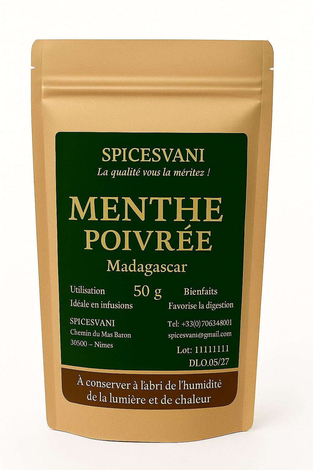 Getrocknete Pfefferminze aus Madagaskar