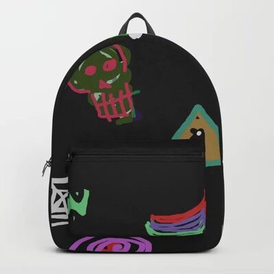 Mochila con motivo oscuro