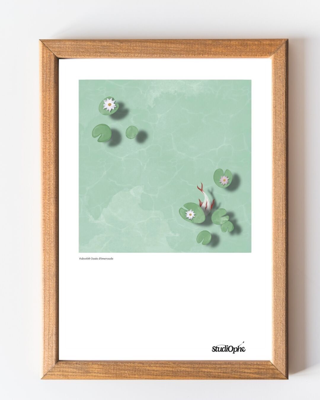 Aquarell-Plakat „Smaragdoase“