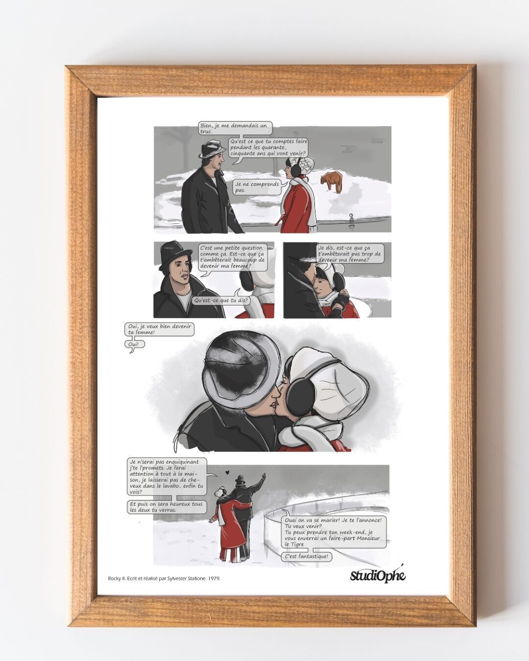 Rocky und Adrian Comic Poster Die Anfrage