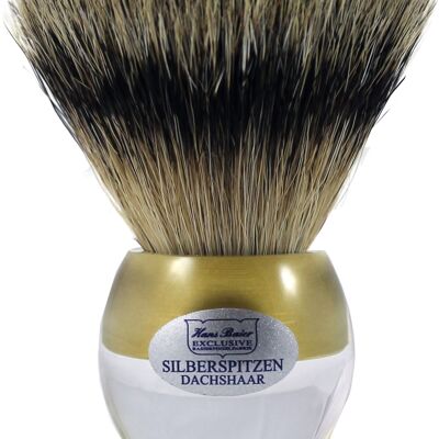 Shaving brush acrylic clear / gold (Article No .: 53882)