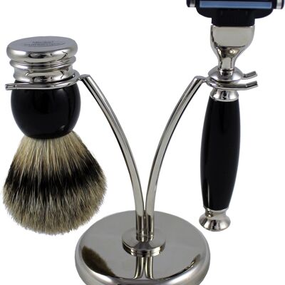 Shaving set acrylic black (Article No .: 76096)