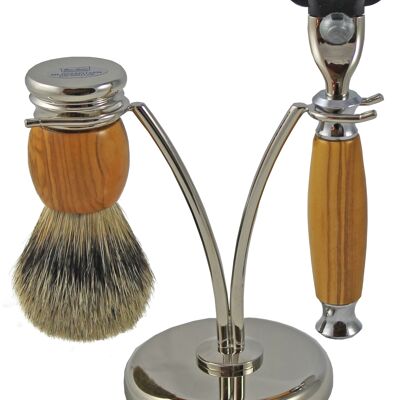 Shaving set olive wood (Article No .: 76097)