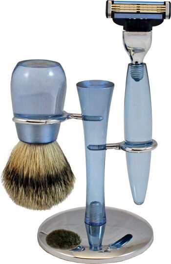 Set de rasage acrylique bleu (N° d'article : 76134)