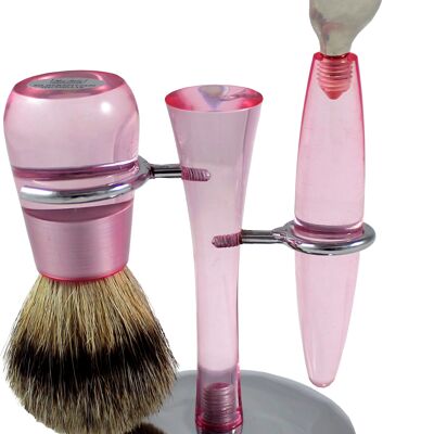Shaving set acrylic pink (Article No .: 76135)