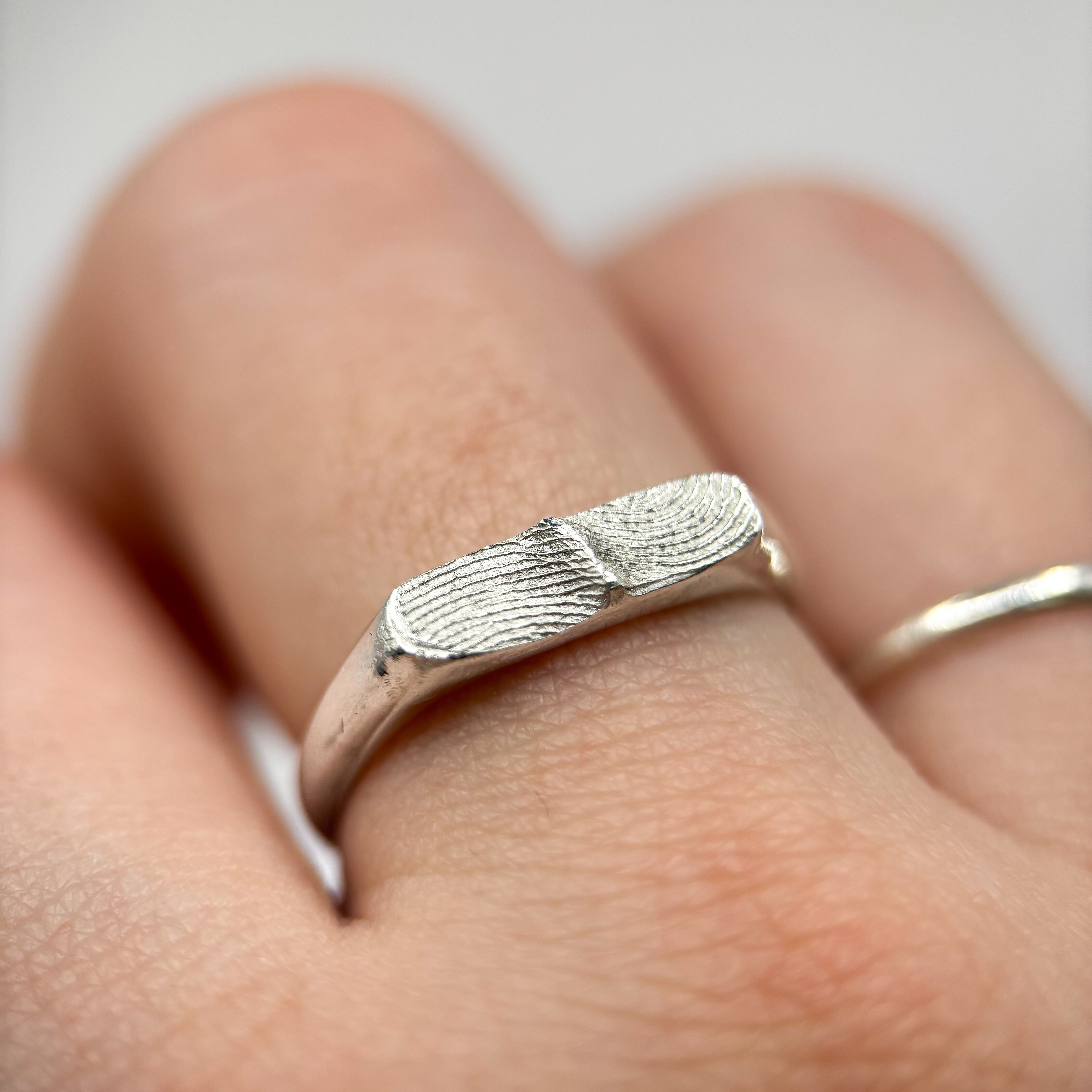 Fingerabdruck-Ring-Set – personalisierter Schmuck