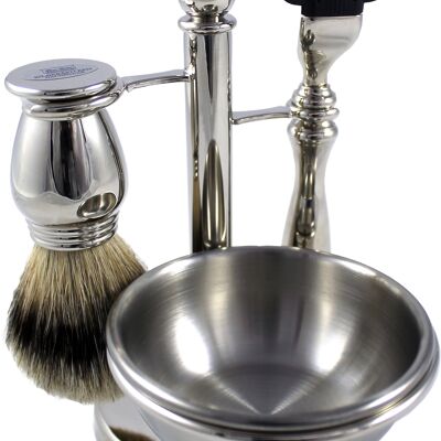 Shaving set silver with soap dish (Article No .: 76152)