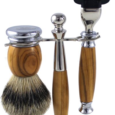 Shaving set olive wood (Article No .: 76502)