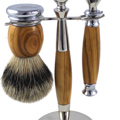 Shaving set olive wood (Article No .: 76502)