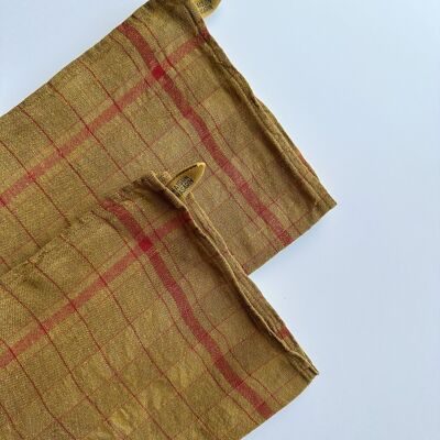 Paño de cocina a rayas vintage - madras