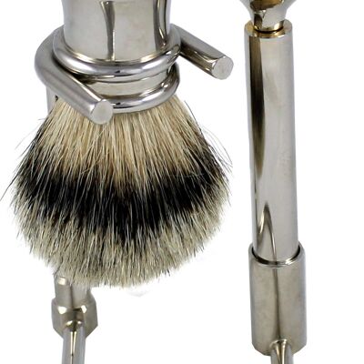Shaving set silver (Article No: 76512)