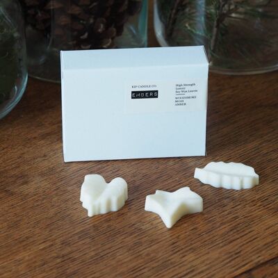 Embers Wax Leaf Melts - Fumo di legna, muschio e ambra