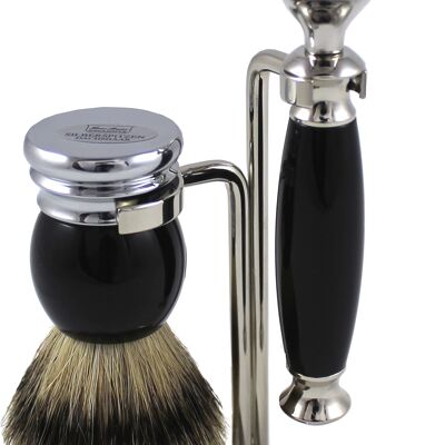 Shaving set acrylic black (Article No .: 76676)