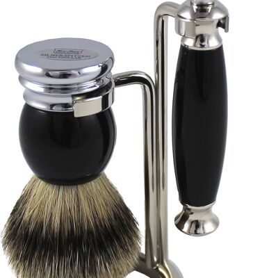 Shaving set acrylic black (Article No .: 76676)