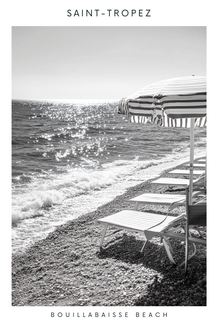 Poster fotografico della spiaggia di Bouillabaisse - Saint-Tropez