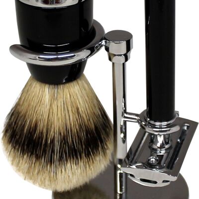 Shaving set Black with safety razor (Article No: 76683)