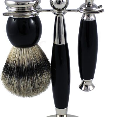 Shaving set acrylic black (Article No .: 76702)