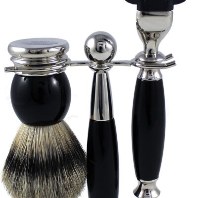 Shaving set acrylic black (Article No .: 76702)