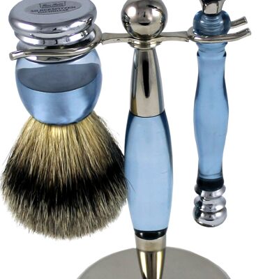 Set de afeitado acrílico azul (No de artículo: 76912)