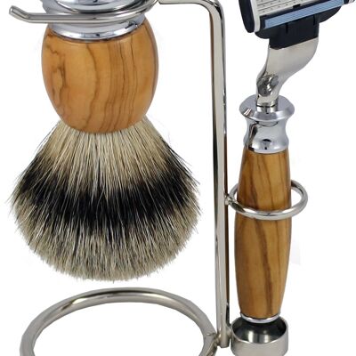 Shaving set olive wood (Article No .: 76927)