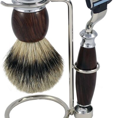 Set da barba in noce americano (Articolo n.: 76929)