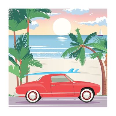 DISFRUTA DEL ARTE - Cuadro por números 30x30cm Playa